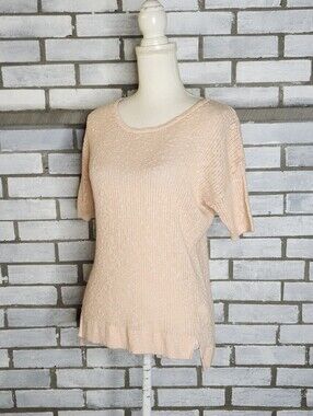 • Old Navy Women's Short Sleeve Drop Needle Lightweight Top Size Medium Peach